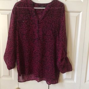 Sheer Henley-style Top